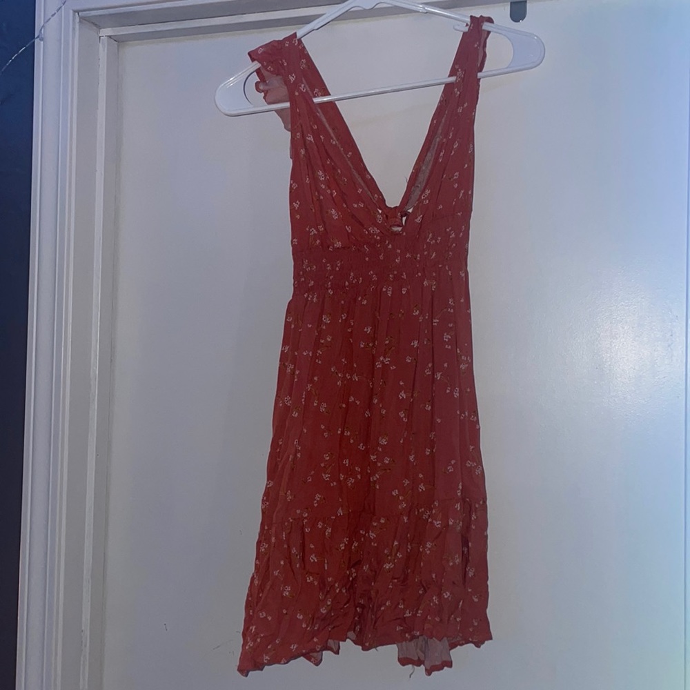 Floral Coral Colored Dress